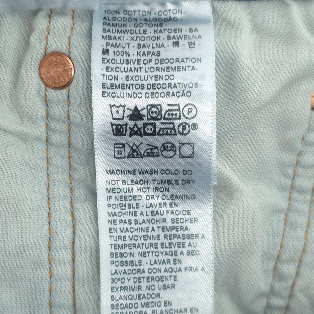 Levi's Mens Jeans 501 Original Fit 30x30 Blue Medium Wash Denim Classic Straight - Picture 7 of 12